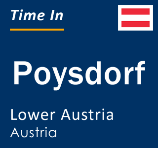 Current local time in Poysdorf, Lower Austria, Austria