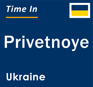 Current local time in Privetnoye, Ukraine