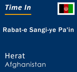 Current local time in Rabat-e Sangi-ye Pa'in, Herat, Afghanistan