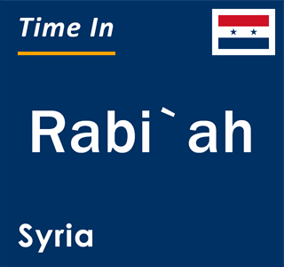 Current local time in Rabi`ah, Syria