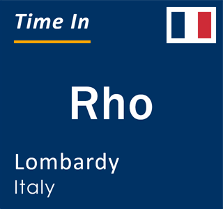 Current local time in Rho, Lombardy, Italy