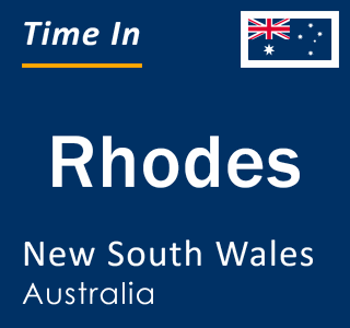 Current local time in Rhodes, New South Wales, Australia