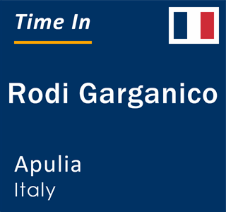 Current local time in Rodi Garganico, Apulia, Italy