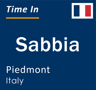 Current local time in Sabbia, Piedmont, Italy