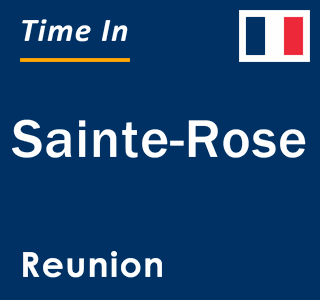 Current local time in Sainte-Rose, Reunion