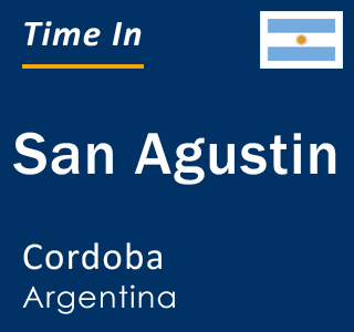 Current local time in San Agustin, Cordoba, Argentina