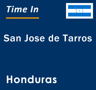 Current local time in San Jose de Tarros, Honduras