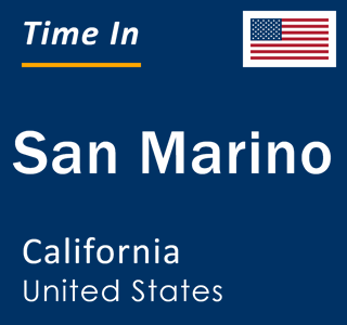 Current local time in San Marino, California, United States