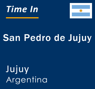 Current local time in San Pedro de Jujuy, Jujuy, Argentina