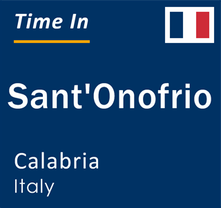 Current local time in Sant'Onofrio, Calabria, Italy