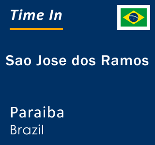 Current local time in Sao Jose dos Ramos, Paraiba, Brazil