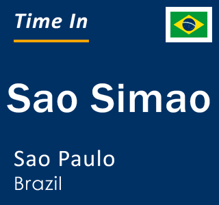 Current local time in Sao Simao, Sao Paulo, Brazil