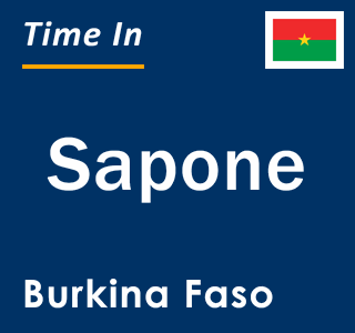 Current local time in Sapone, Burkina Faso