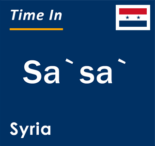 Current local time in Sa`sa`, Syria