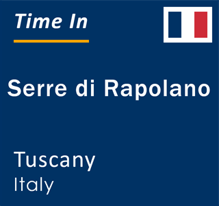 Current local time in Serre di Rapolano, Tuscany, Italy