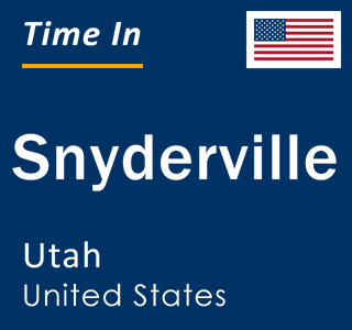 Current local time in Snyderville, Utah, United States