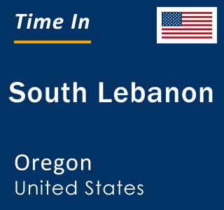 Current local time in South Lebanon, Oregon, United States