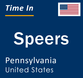 Current local time in Speers, Pennsylvania, United States