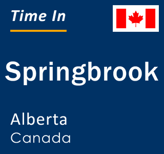 Current local time in Springbrook, Alberta, Canada