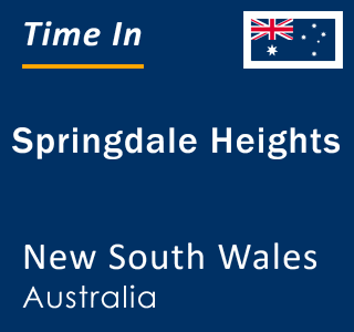 Current local time in Springdale Heights, New South Wales, Australia