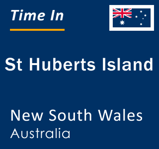 Current local time in St Huberts Island, New South Wales, Australia