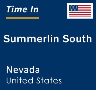 Current local time in Summerlin South, Nevada, United States