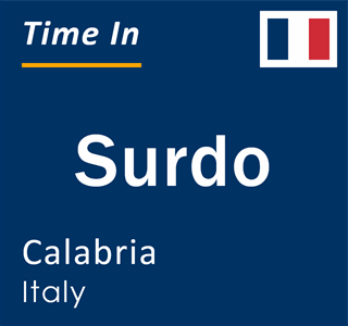 Current local time in Surdo, Calabria, Italy