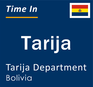 Current local time in Tarija, Tarija Department, Bolivia