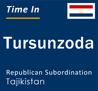 Current local time in Tursunzoda, Republican Subordination, Tajikistan