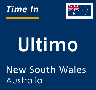 Current local time in Ultimo, New South Wales, Australia