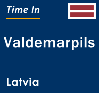 Current local time in Valdemarpils, Latvia