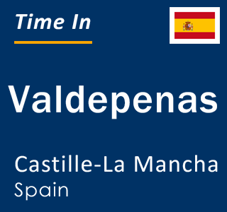 Current local time in Valdepenas, Castille-La Mancha, Spain