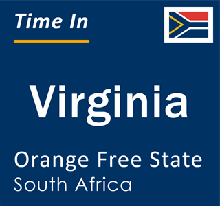 Current local time in Virginia, Orange Free State, South Africa