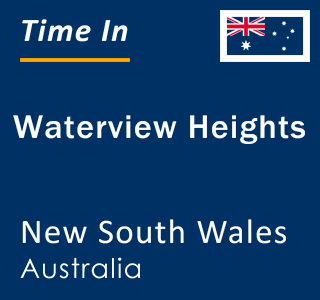 Current local time in Waterview Heights, New South Wales, Australia