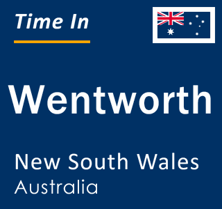 Current local time in Wentworth, New South Wales, Australia