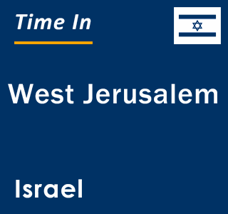 Current local time in West Jerusalem, Israel