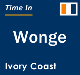 Current local time in Wonge, Ivory Coast