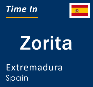 Current local time in Zorita, Extremadura, Spain