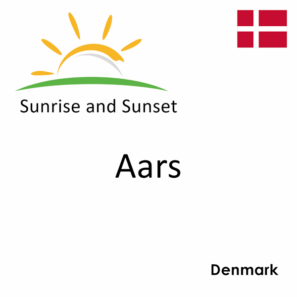 Sunrise and sunset times for Aars, Denmark