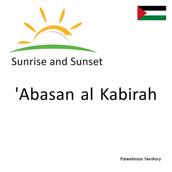 Sunrise and sunset times for 'Abasan al Kabirah, Palestinian Territory