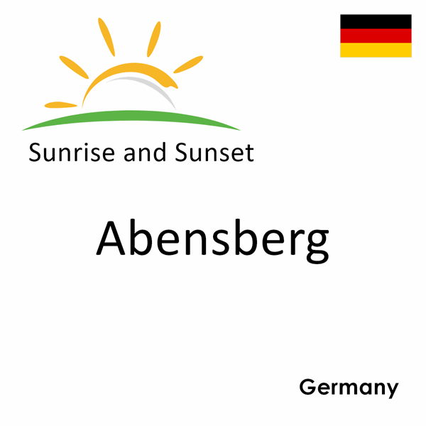 Sunrise and sunset times for Abensberg, Germany