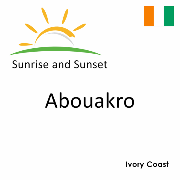 Sunrise and sunset times for Abouakro, Ivory Coast