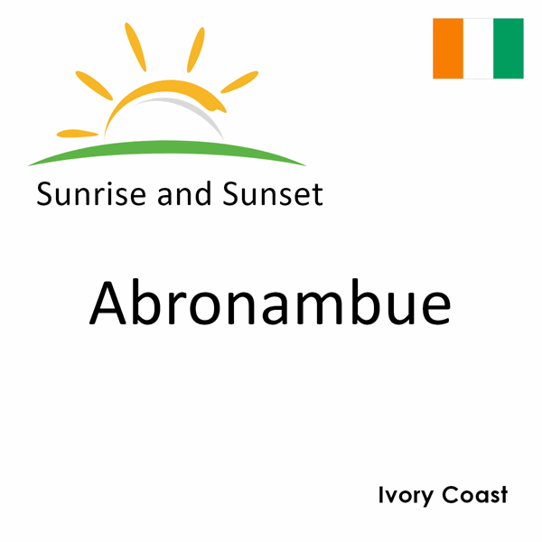 Sunrise and sunset times for Abronambue, Ivory Coast