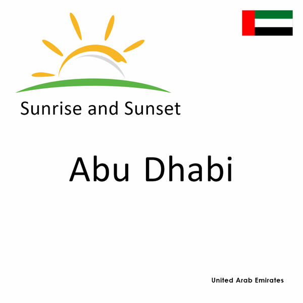 Sunrise and sunset times for Abu Dhabi, United Arab Emirates