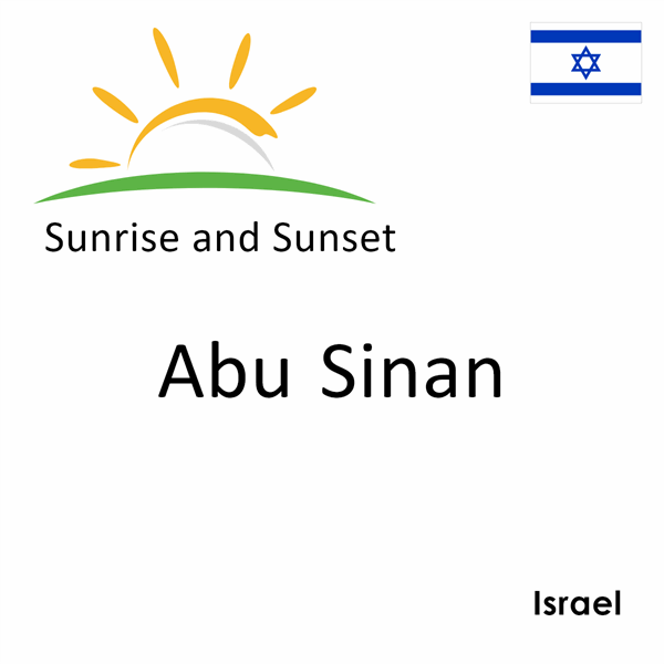 Sunrise and sunset times for Abu Sinan, Israel