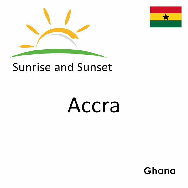 Sunrise and sunset times for Accra, Ghana