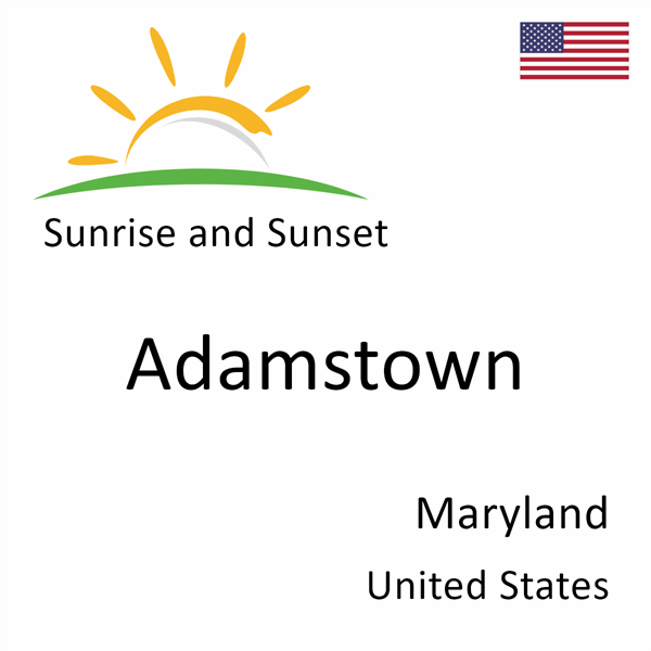 Sunrise and sunset times for Adamstown, Maryland, United States