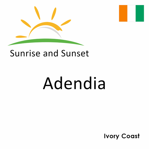 Sunrise and sunset times for Adendia, Ivory Coast