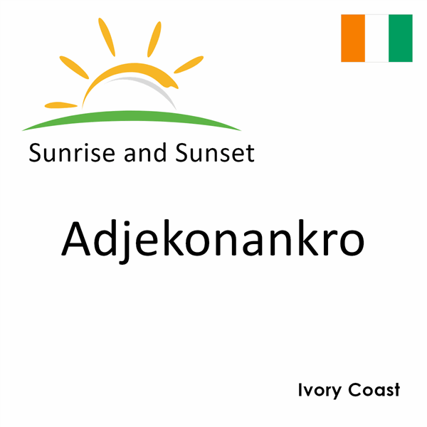 Sunrise and sunset times for Adjekonankro, Ivory Coast