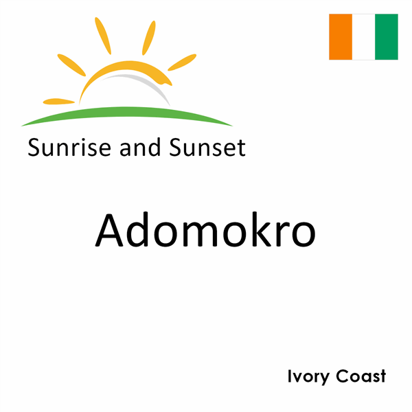 Sunrise and sunset times for Adomokro, Ivory Coast